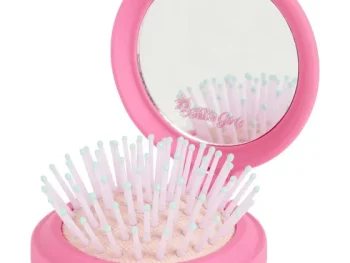 Hot Head & Shoulders Selfie Girls Haarborstel Met Spiegel Print