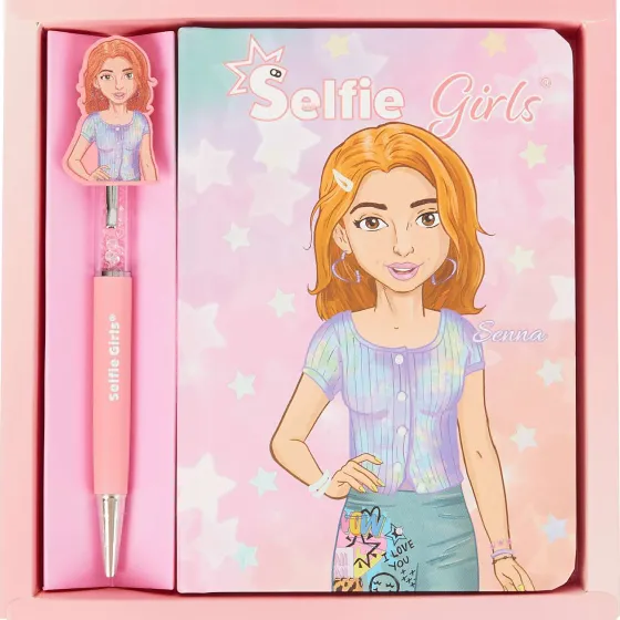 selfie-girls-notitieboek-met-p-rWmaOaAV-2.webp Sale Office Essentials Selfie Girls Notitieboek Met Pen