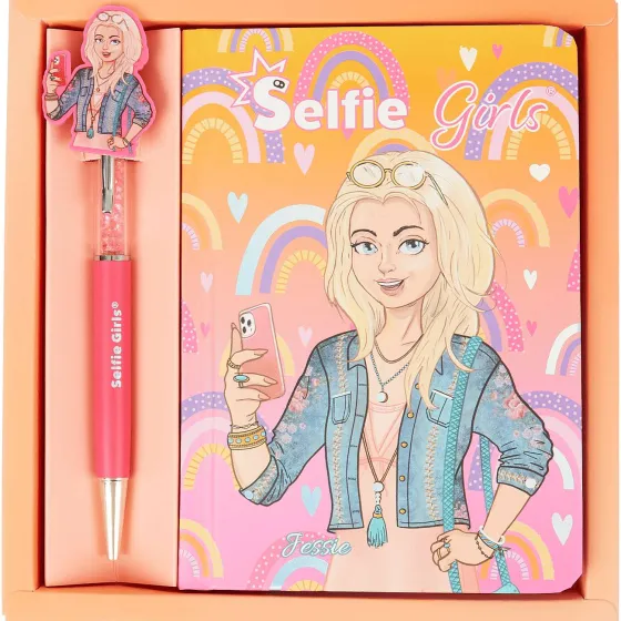 selfie-girls-notitieboek-met-p-rWmaOaAV-4.webp Sale Office Essentials Selfie Girls Notitieboek Met Pen