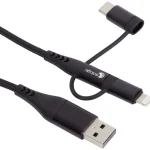 Hot Sologic 3-In-1 Laad- En Datakabel Zwart