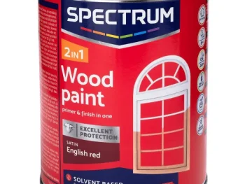 Discount Spectrum 2-In-1 Zijdeglans Houtlak Engels Rood