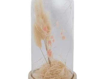 Discount Merk Stolp Met Droogbloemen En Licht Beige,Geel,Roze