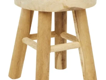 Sale Merk Teakhouten Krukje Beige