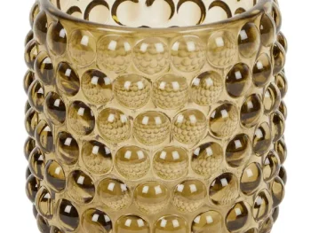 Hot Merk Theelichthouder Met Bolletjes Transparant,Bruin,Groen