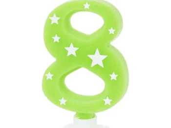 Clearance Merk Verjaardagskaars Blauw,Groen,Oranje,Roze,Rood,Geel