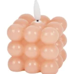 Discount Candra Vierkante Ledkaars Met Bolletjes Bruin,Roze,Wit,Zwart