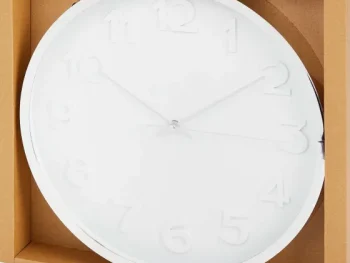 Hot Merk Wandklok Goud,Zilver,Wit